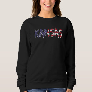 Sudadera Kansas Estados Unidos América USA bandera de EE. U