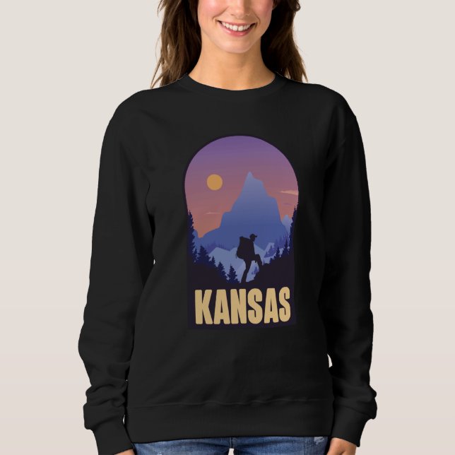 Sudadera Kansas State USA Hiking Trip Souvenir (Anverso)