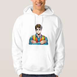 Sudadera Kapuzen-Sweatshirt mit Manga-Sicherheitsfachmann