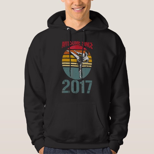 Sudadera Karate asombroso desde 2017 5º cumpleaños 5 años (Anverso)
