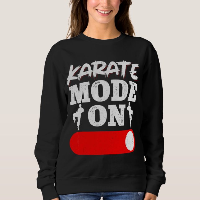 Sudadera Karate Black Belt Gi Uniforme Karate Mode On (Anverso)