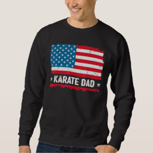 Sudadera Karate Dad America Us Flag Patriot Vintage