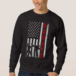Sudadera Karate De La Bandera Americana Para Hombres Karate