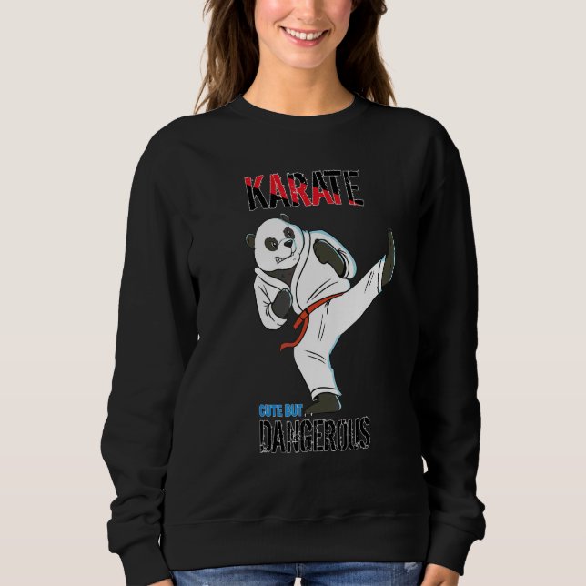 Sudadera Karate Panda  Panda de Karate Lindo Pero Peligroso (Anverso)