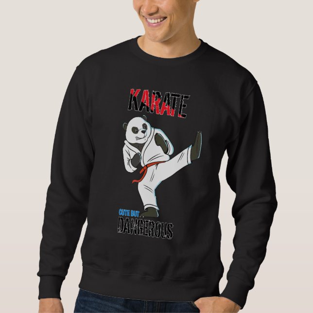 Sudadera Karate Panda  Panda de Karate Lindo Pero Peligroso (Anverso)