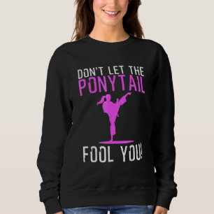 Sudadera Karate Para Mujeres Chicas Karate Kick Martial Art