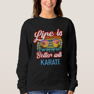 Sudadera Karate Vintage Sunset Life es mejor con