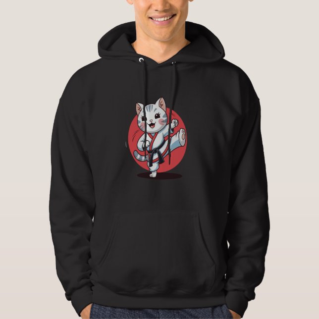 Sudadera Karate y un gato (Anverso)