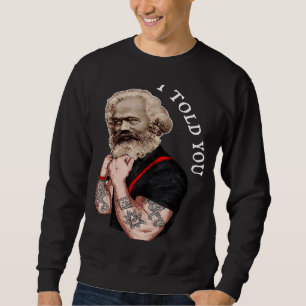 Sudadera Karl Marx Pop Art Retrato Revolución Tatoo Vintag