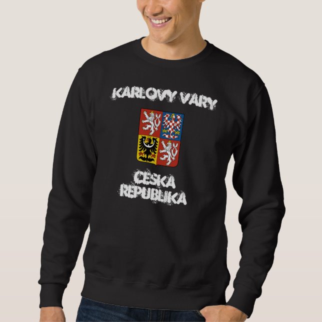 Sudadera Karlovy Vary, República Checa con escudo de armas (Anverso)