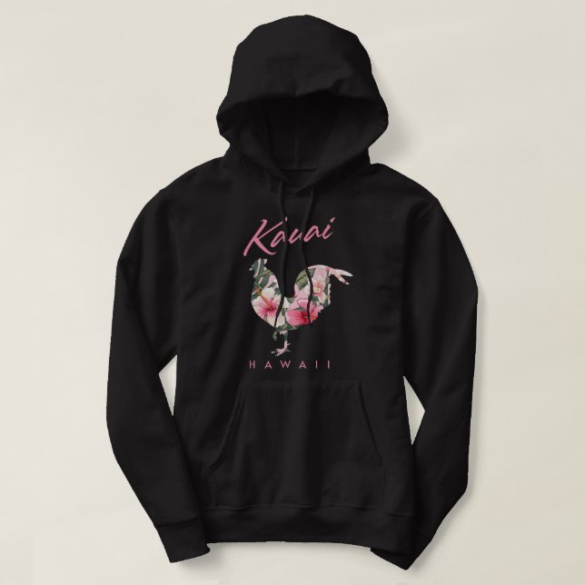 Sudadera Kauai Hawaii Flor Hibiscus Chicken Lover Souveni (Diseño del anverso)