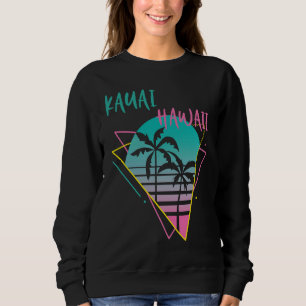 Sudadera Kauai Hawaii Palmeras Retro Océano Surf
