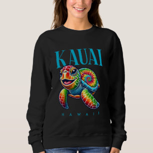 Sudadera Kauai Hawaii Sonriente Tortuga marina de tinte