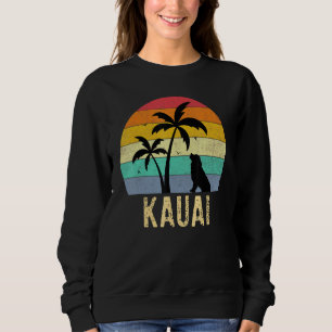 Sudadera Kauai Hawaii Sunset Vintage Palmeras Y Perro