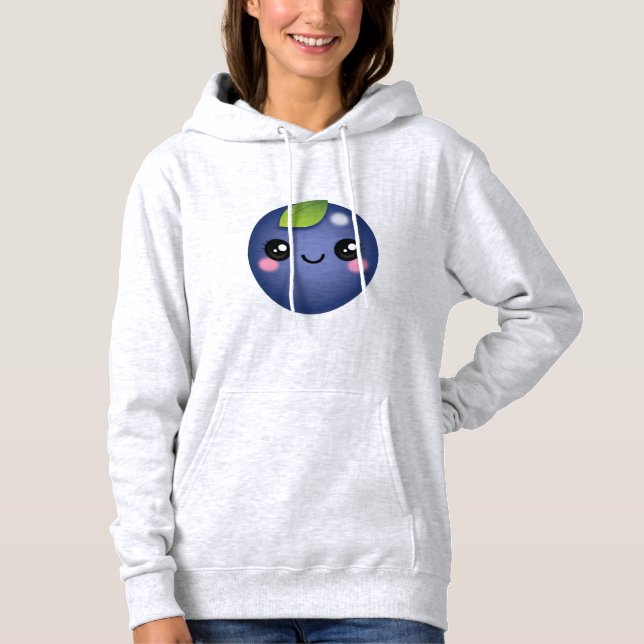 Sudadera Kawaii Blueberry Hoodie (Anverso)