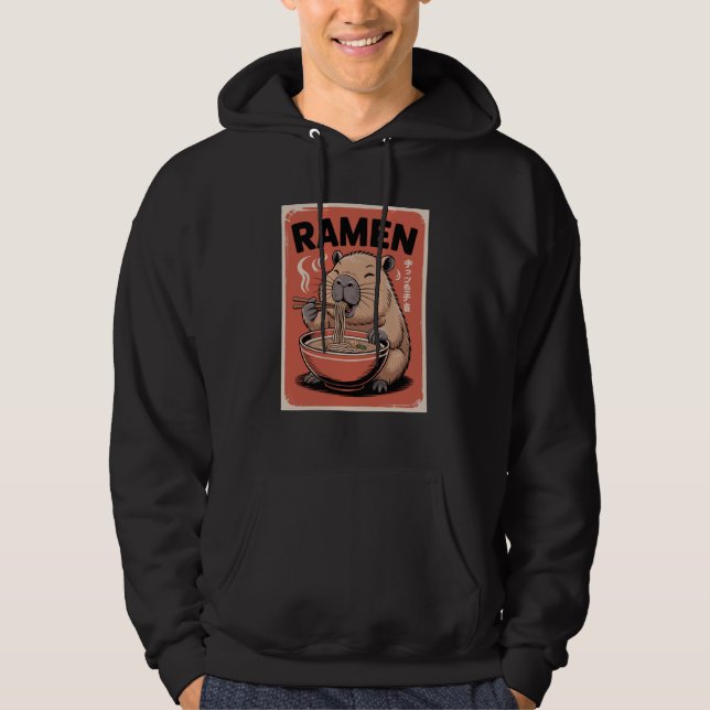 Sudadera Kawaii Capybara Japanese Noodles Funny Ramen Lover (Anverso)