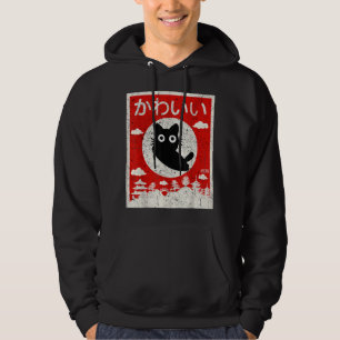 Sudadera Kawaii Cat Japonesa Anime Gato Amor Retro Vin