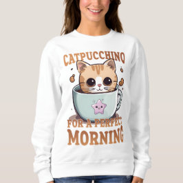 Sudadera Kawaii Catpuccino por una mañana perfecta
