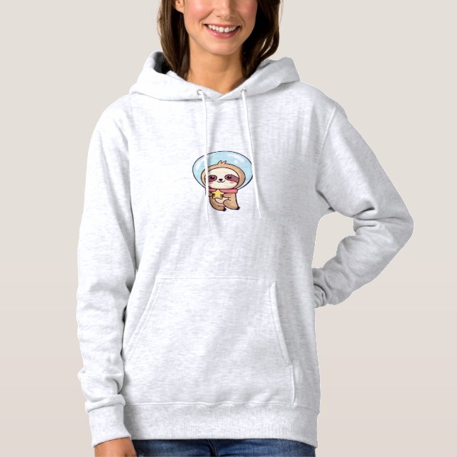 Sudadera Kawaii Chibi Sloth Astronaut � Cute Space Sloth Ca (Anverso)