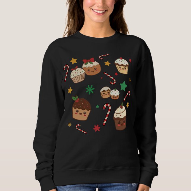 Sudadera Kawaii Christmas Muffins (Anverso)