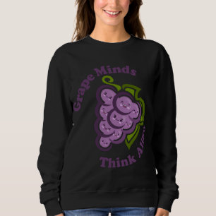 Sudadera Kawaii Cute Grape Miners piensa que la fruta es di