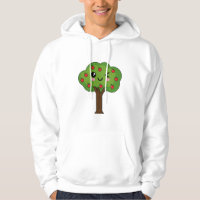 Kawaii feliz árbol de manzanas