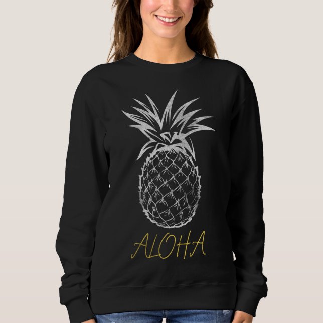 Sudadera Kawaii Fruta Tropical Pun Aloha Pineapple Graphic (Anverso)