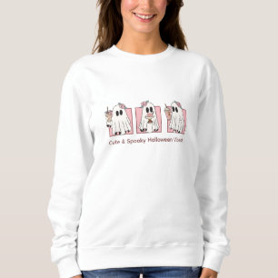 Sudadera Kawaii Halloween rosa - lindo y fantasmal