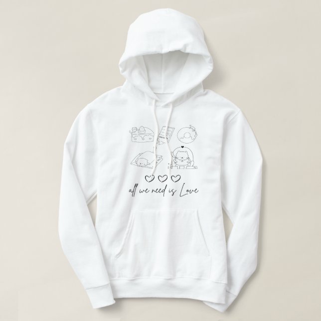 Sudadera kawaii Love adorable  (Diseño del anverso)