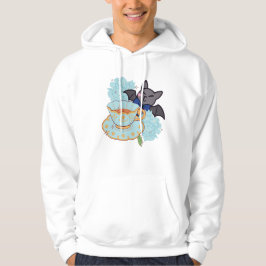 Sudadera Kawaii Murciélago y Hora del Té de Hortensias