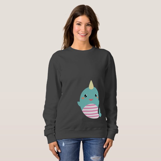 Sudadera Kawaii Narwhal (Anverso completo)