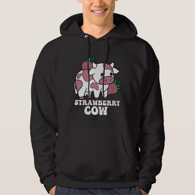 Sudadera Kawaii Strawberry Cow Crazy Cow Lady Granja Animal (Anverso)