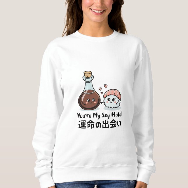 Sudadera Kawaii Sushi & Soy Sauce Japón (Anverso)