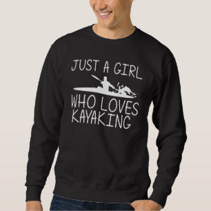 Sudadera Kayak Gracioso Para Chicas Kid Kayaking Paddling C
