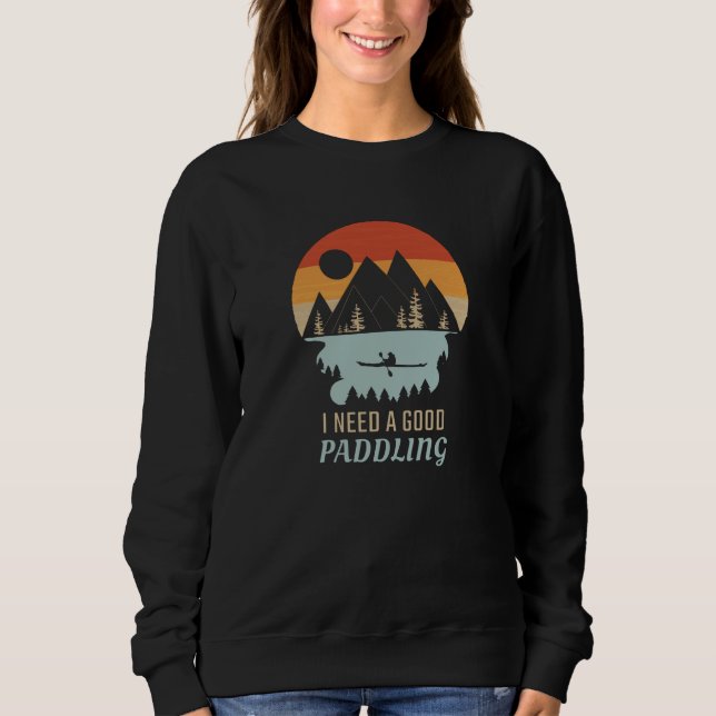 Sudadera Kayak Mountains Retro (Anverso)