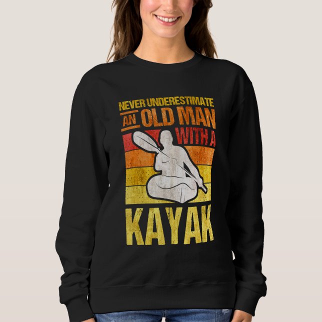 Sudadera Kayak Old Man Kayaker Grandpa (Anverso)