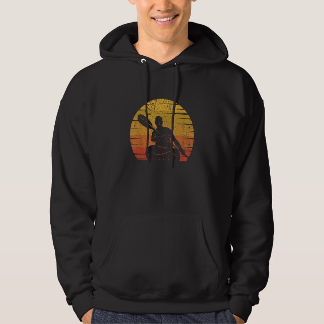 Sudadera Kayaking Silhouette Kayak Lover Canoe Retro Kayake (Anverso)