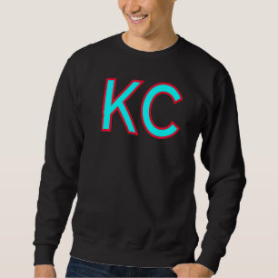 Sudadera KC Verde azulada BlueRed KC 2 letras Kansas City C