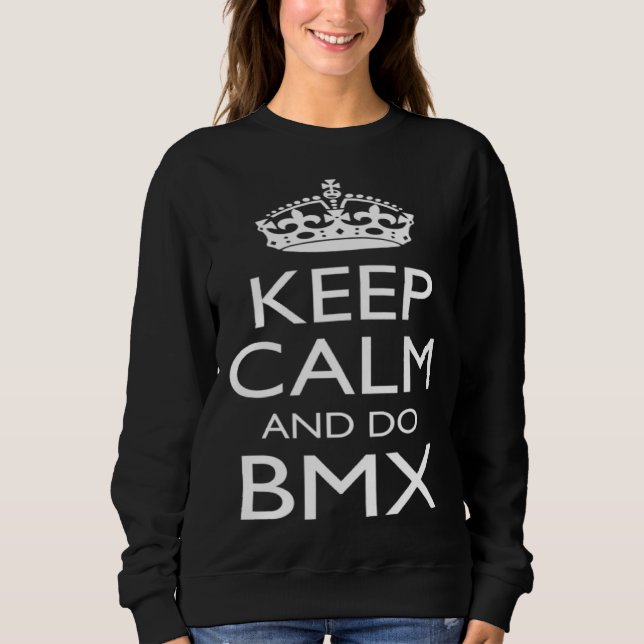 Sudadera Keep Calm and BMX Practice Workout Summer Idea (Anverso)