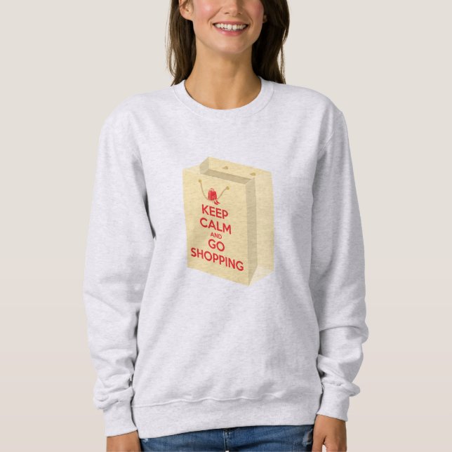 Sudadera Keep Calm and Go Shopping (bag1) (Anverso)