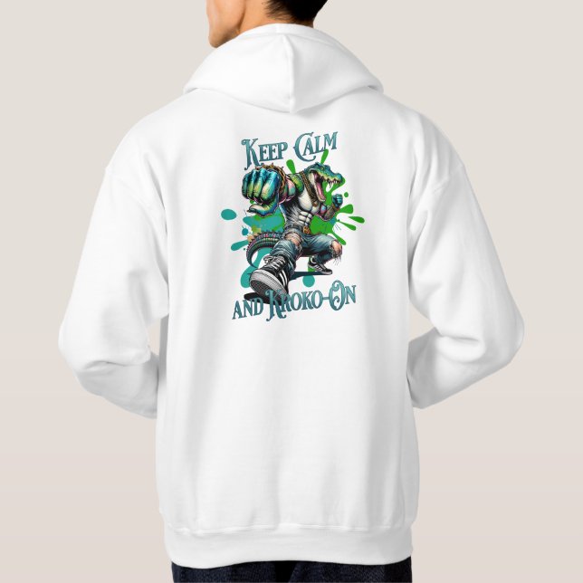 Sudadera Keep Calm and Kroko-On – Style mit Biss (Reverso)
