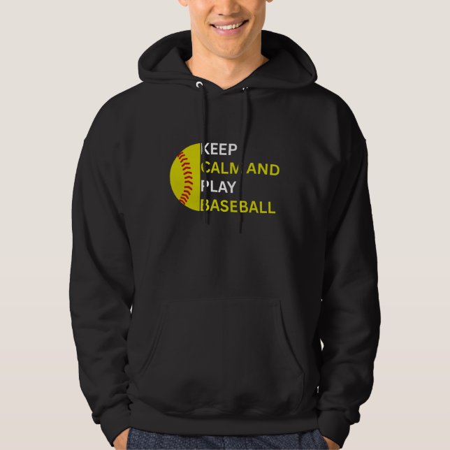 Sudadera Keep Calm and Play Baseball (Anverso)