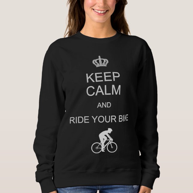 Sudadera Keep Calm and Ride Your Bike Cycling (Anverso)