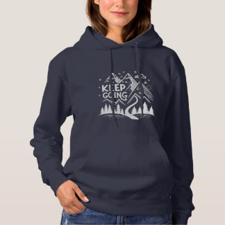 Sudadera Keep Going Mountain Hoodie – Hand-Drawn Geometric2