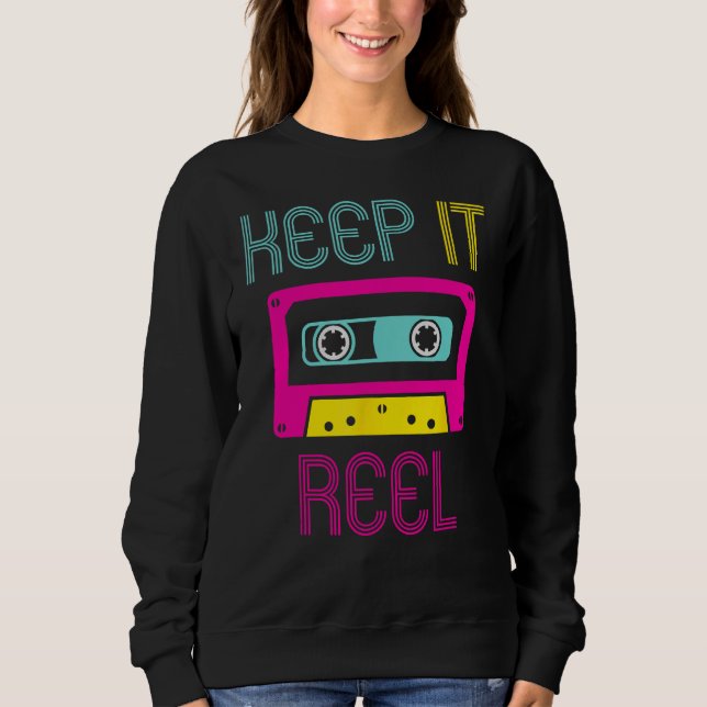 Sudadera Keep It Reel Audio Cassette Retro Music Format (Anverso)
