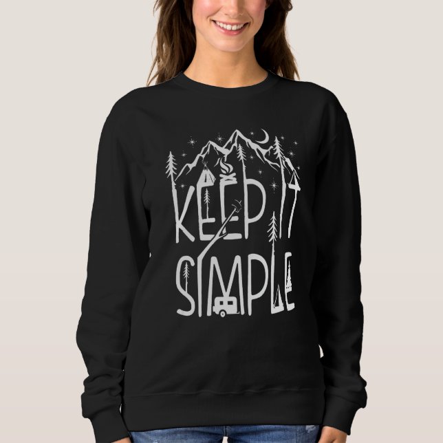 Sudadera Keep It Simple Camping Mountain Adventure Camper (Anverso)