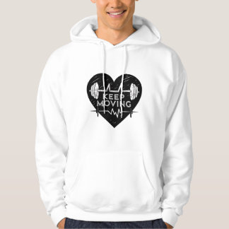 Sudadera Keep Moving Black Heart Hoodie – Minimal Motivatio