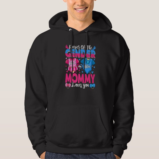 Sudadera Keeper Of Gender Mommy Loves You Pink Or Blue Baby (Anverso)
