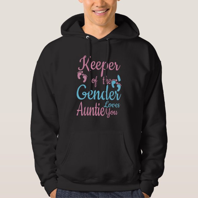Sudadera Keeper of the Gender Auntie  Gender Reveal Party I (Anverso)