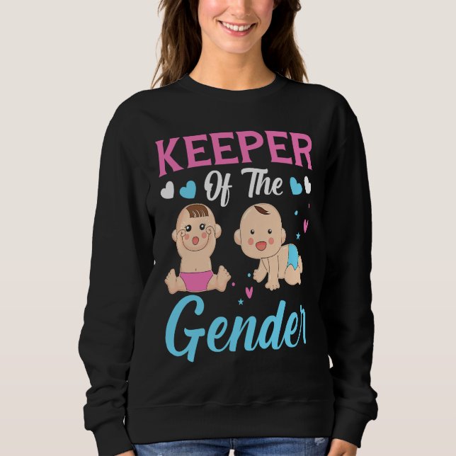 Sudadera Keeper of the Gender Baby Party Gender Reveal Anno (Anverso)